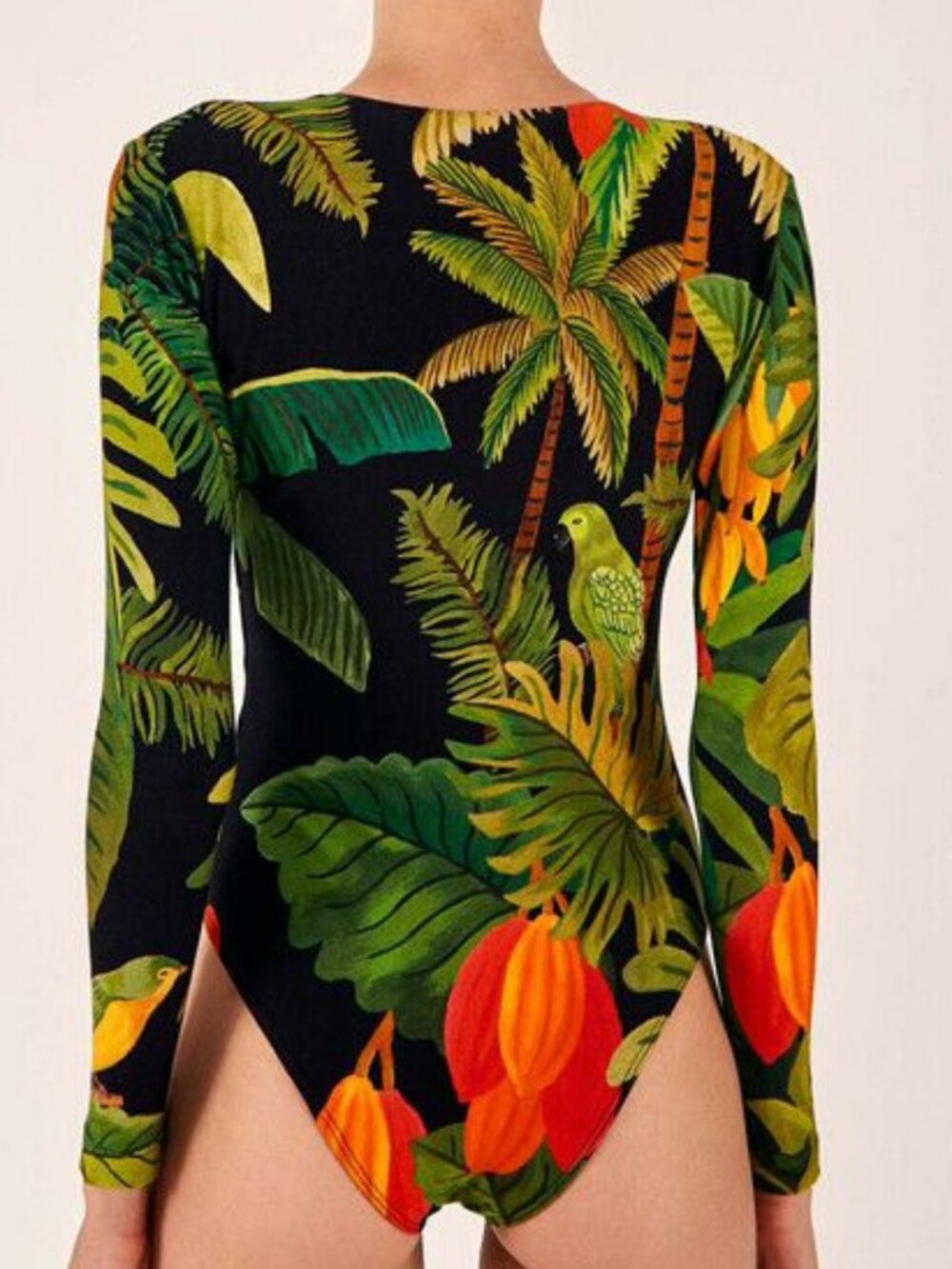 FARM Rio Cocoa Leaf Bodysuit Size S - Picture 2 of 16